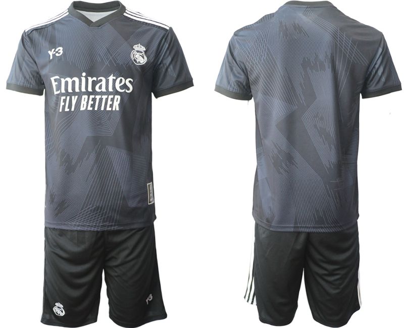 Men 2022-2023 Club Real Madrid Cuarta Camiseta Y3 de black blank Soccer Jersey->france jersey->Soccer Country Jersey